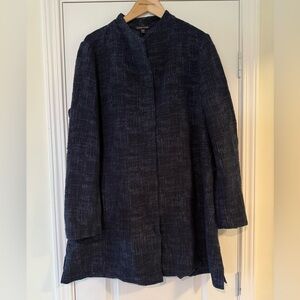 Eileen Fisher Midnight Tencel Crosshatch Jacket